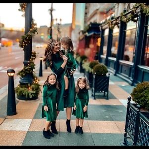 Like new ivy city co green velvet dress